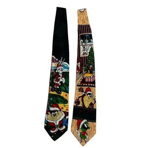 Looney Toons Christmas Ties (set of 2)